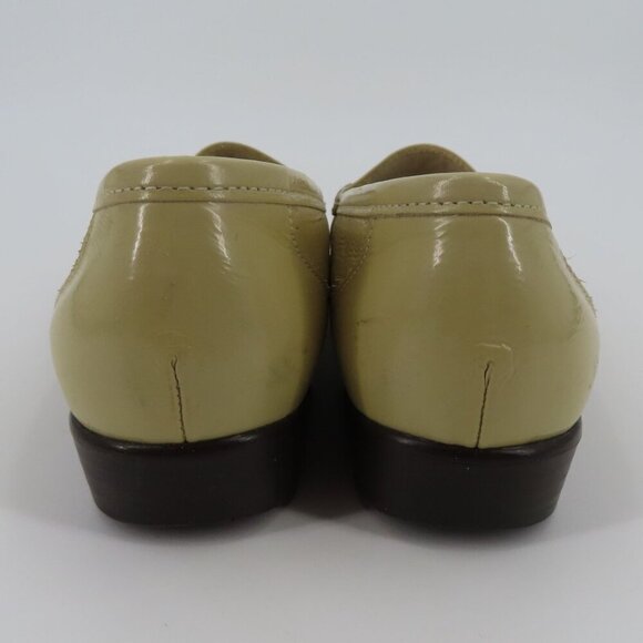 SAS Tripad Womens 9 S Beige Khaki Patent Leather Silver Metal Horse Bit Loafers - Picture 6 of 14